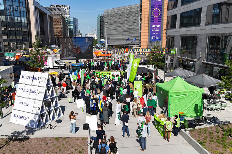 Organizacje rolne protestowały w Brukseli