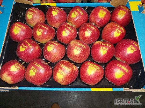 Sprzedam z KA+SF jabłka z napisami I LOVE YOU na odmianach: Rubinstar, Red Jonaprince, Supra. Więcej informacji udzielę telefonicznie