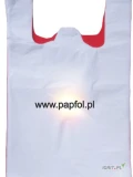 Producent reklamówek Papfol oferuje tanie reklamówki 25x45 , reklamówki 5 kg w kolorze czerwonym lub białym na truskawki.