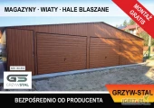 Duży Garaż Blaszany Złoty Dąb / Garaże/ Blaszak – GRZYWSTAL
