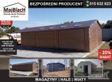 DWUSPADOWY GARAŻ BLASZANY ZŁOTY DĄB |HALA |WIATA|PRODUCNET – Maj-Blach

