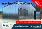 Garaż Blaszany Ocynkowany / Wiata Garażowa - Hala , Wiaty - GRZYWSTAL
