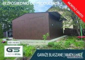 Garaż blaszany Boczne zadaszenie - Wiata - Garaże Blaszane – GRZYWSTAL
