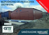 Garaż Blaszany Grafitowy -BLASZAK/MAGAZYN - HALA- Wiata – GRZYWSTAL
