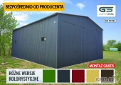 Garaż blaszany Grafitowy - Magazyn Wiata - Hala Stalowa - GRZYWSTAL
