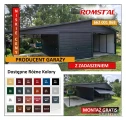 Garaż Blaszany Grafit - zadaszenie|Magazyn|Garaże Blaszane| - ROMSTAL*
