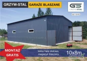 Garaż Blaszany Grafitowy / MAŁA HALA -Wiata -Magazyn -Hale – GRZYWSTAL