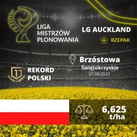 Rzepak - jedna odmiana – kolejne dwa Rekordy Polski największego plonu z hektara