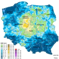 Klimatyczny Bilans Wodny do 10 sierpnia - susza w centrum Polski