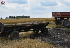 Tragiczny finał pożaru zboża i bel słomy