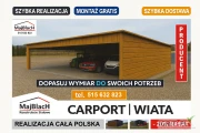 DREWNOPODOBNY CARPORT WIELOSTANOWISKOWY |Wiata Samochodowa – Maj-Blach
