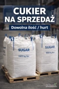 Witam. Sprzedam ilości samochodowe/paletowe cukru spożywczego. Towar spełnia wymogi Unii Europejskiej. Opakowanie big bag 1000 kg...