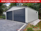 BIAŁY Garaż Blaszany - Garaże Blaszane - Wiaty - Romstal