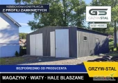 Garaż Blaszany Grafitowy -BLASZAK/MAGAZYN - HALA-  Wiata – GRZYWSTAL