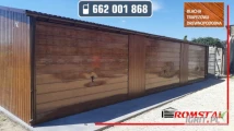 Ładny Garaż Blaszany Drewnopodobny | Konstrukcja Stalowa – ROMSTAL*