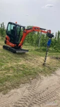 Usługi minikoparką wiercenie otworów pod słupki, wstawianie słupków, wkręcanie kotew, wykopy zapraszam 721286944