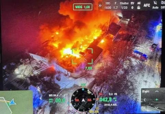 Pożar gigantycznej hali ze zbożem